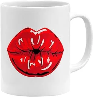 RYN PRINTED DESIGN K**s Lips Coffee Mug White 11x14centimeter