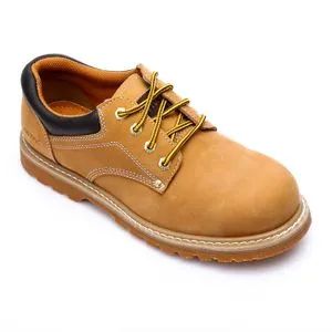 Activ Lace Up Round Toecap Safety Shoes - Camel Beige & Brown