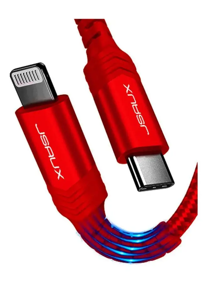 JSAUX Jsaux (CL0216) كابل MFi USB-C إلى LIGHTNING 3M أحمر