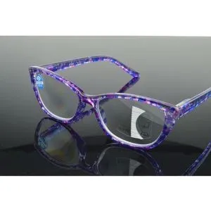 Clara Vida Blu Light Blocking Progressive Women Reading Glasses +3.0_purple frame