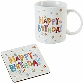 Mug and Coaster Set, Unique Ceramic Coffee Mug for Christmas Gift, Father’s Day, Mother’s Day Birthday, Gift Present