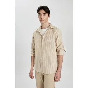 Defacto Man Regular Fit Woven Long Sleeve Shirt