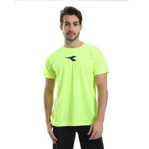 Diadora Men Sports Printed T-Shirt - NeonGreen