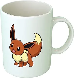 كوب قهوة بطبعة Upteetude Eevee (أبيض)