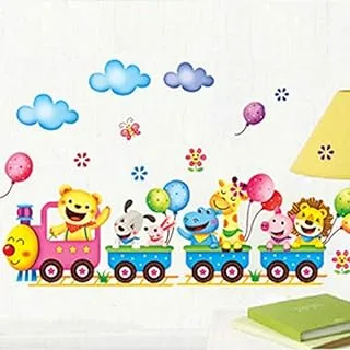 Small Animal Train Children Cartoon Wall Sticker-8QZ0957