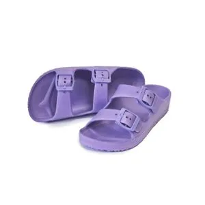 Jet Double Buckle Slipper For Boys - Lilac