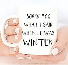 11 oz Coffee Mug Forgive so I charm when it was winter White Coffee Mug Funny Gifts for Under 20 Gifts for Her Winter Gifts Winter Mugs Novelty