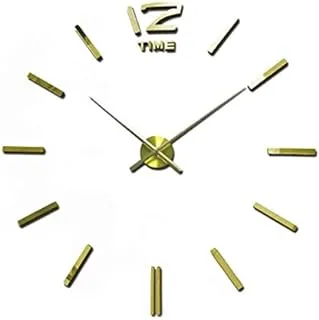 3D Wall Clock Acrylic Sticker, Color Gold