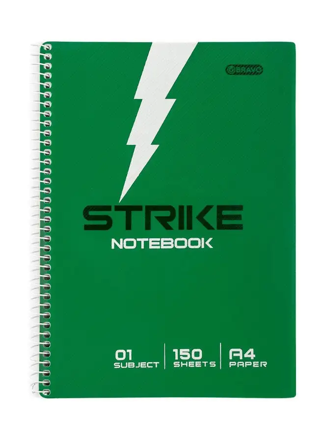 Bravo Bravo Strike Notebook - 150 Sheets - A4 Size - Green