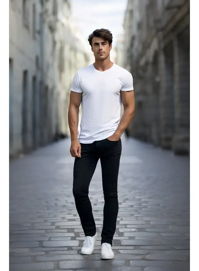 trendyol BUCHFIT BLACK MEN JEANS Black Men Skinny Non-Fading Jeans