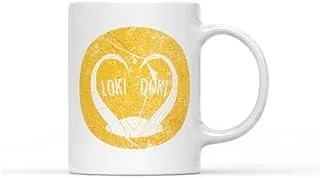 RYN PRINTED DESIGN Fun Loki Printed Coffee Mug White/Gold 250ml