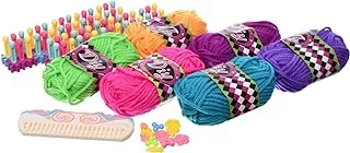 Plastic Own Knitting Machine Toy With Accessories Amazing Design And Hair Brush Add More Funny For Girls - Multi Color