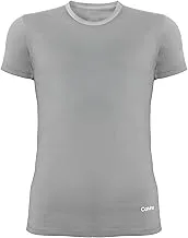 Calvino Cotton Round Neck Short Sleeve Undershirt Slim Fit For Men-Grey-M