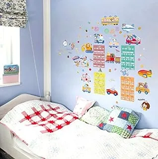 Animal Driving Vehicle Mathematics Addition Subtraction Cartoon Wall Sticker Baby Early Education Stickers Kids Room Decals-8QZ0300