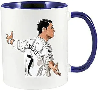 VOLTX DESIGN - Cristiano Ronaldo Printed Mug Blue 11ounce (VTX-062)