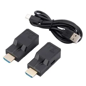 موسع شبكة RJ45 إلى HDMI بطول 60 مترًا، مع كابل