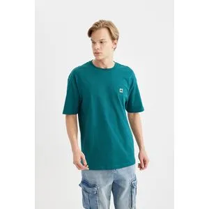 Defacto Man Comfort Fit Crew Neck Short Sleeve Knitted T-Shirt