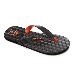 Activ Shades Of Black & Red Summer Flip-Flop