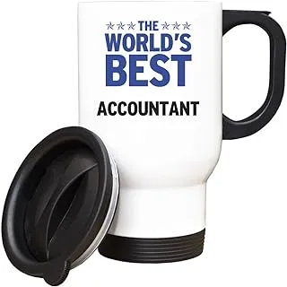 Duke Gifts BLUE Worlds Best Accountant White Travel Mug 003