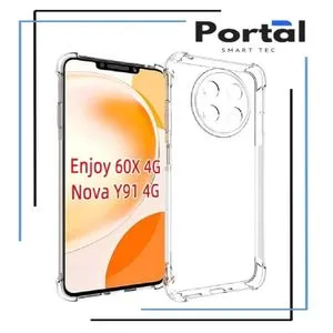 Huawei Nova Y91 4G Cover Silicone Transparent, Anti-shock Protector Camera Corners