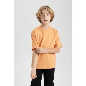 Defacto Boy Oversize Fit Crew Neck Knitted Short Sleeve T-Shirt