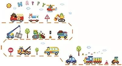 Wall sticker environmental protection Bathroom children's room cartoon car removable Decals Kindergarten decoration