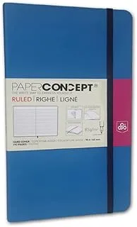 OPP PAPER CONCEPT دفتر تنفيذي بغلاف صلب 14 × 9 سم 85 جرامًا للمتر المربع - ألوان باستيل - تركواز