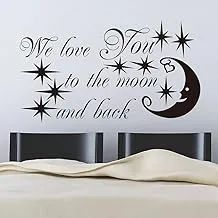 Moon Stars Words Removable Waterproof Wall Sticker