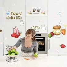 Removable wall stickers PVC waterproof decorative stickers hamburger restaurant kitchen