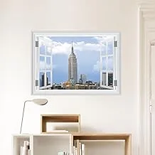 3D Empire State Building Decorated With Wall Sticker For Children's bedroom Living Cafe Bar Office Decoration Can Remove The Wall Poster-182qz