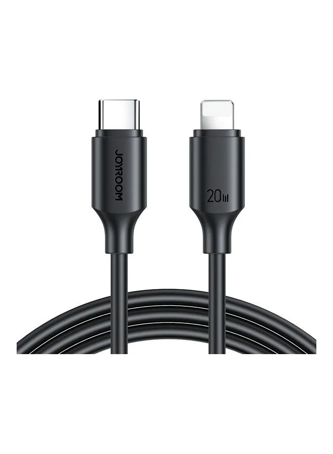 كابل JOYROOM Joyroom USB-C - Lightning 480 ميجا بايت / ثانية 20 وات 2 متر (S-CL020A9) أسود