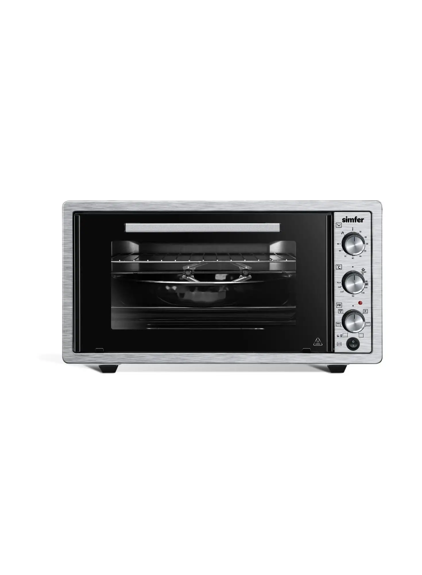 Simfer Oven with Double grill - 45 liter - Double glass - 1400 Watt 7 function - Stainless - 1215141