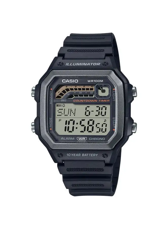 CASIO Resin Digital Wrist Watch WS-1600H-1AVDF