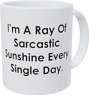 Wampumtuk I'm A Ray Of Sarcastic Sunshine Every Single Day 11 Ounces Funny Coffee Mug