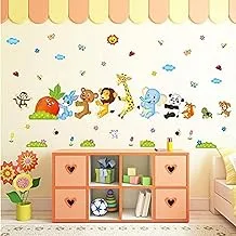 Cartoon little animals pull radish wall sticker kid's room kindergarten bedroom wall stickers decoration