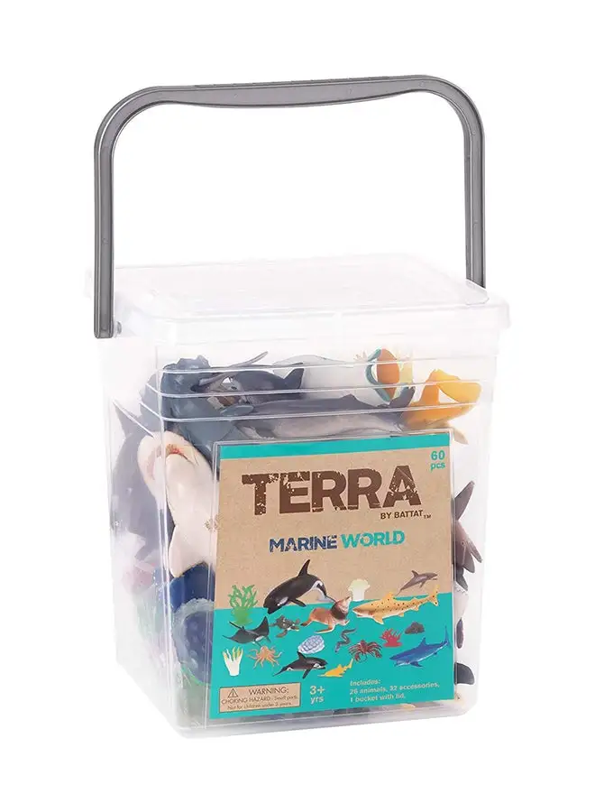 Terra by Battat 60-Piece Marine World - Assorted 20.3x11.4x10.8cm