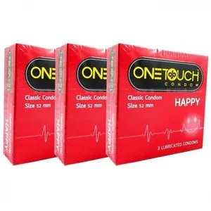 One Touch ONETOUCH Happy Condoms  ( 3 Packs Of 3 Condoms)