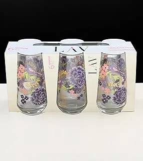 LAV ARMONI Glass / 480 cc - 16.25 Oz / 6 Pcs/Elegant design, Trusted Brand, Attractive shape of Water, Soft Drink, Smoothies, Juices, Cocktails/High Quality Materials