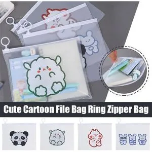 2 Cute Transparent Multi-functional PVC Zipper Bag