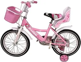 Generic Barbie Kid's Bike with Basket in Front and Box in Behind, Size 16, Multicolor