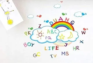 Cartoon Rainbow White Board Sticker DIY Family teaching Wall Stickers Kids Room Nursery Home Decor Mural Decal Wallpaper-xsq