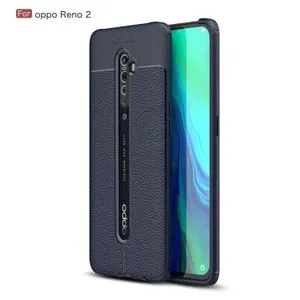 لحقيبة OPPO Reno 2 Litchi Texture TPU المقاومة للصدمات