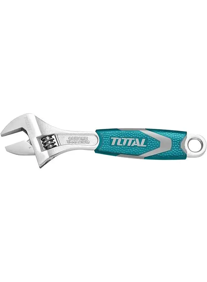 TOTAL Adjustable Wrench Rubber Handle