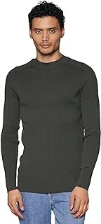 KOTON mens Knitwear Textured Crew Neck Slim Fit Sweater (pack of 1)