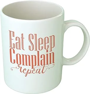 Upteetude Eat Sleep Coffee Mug - White