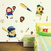 Wall Stickers Kids Nursery Decals-Lovely children baseball games home mural