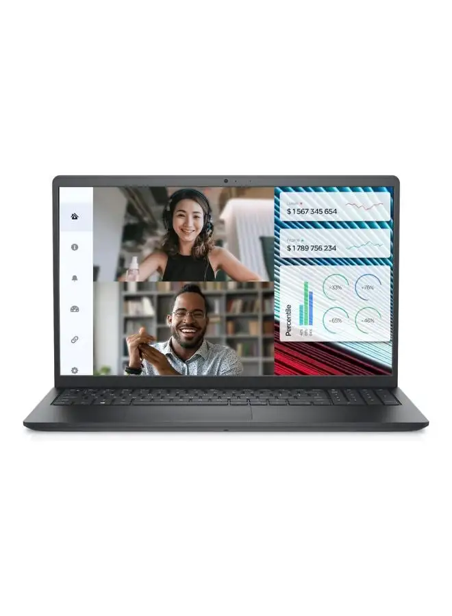 DELL Vostro 3520 Laptop with 15.6 inch FHD Display/ Intel Core i7-1255U Processor/ 8GB RAM/ 512GB SSD/ Intel UHD Graphics/ Ubuntu - English/Arabic Black