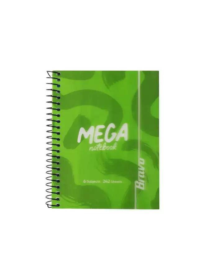 Bravo New Mega Notebook medium - 6 Subjects – Green