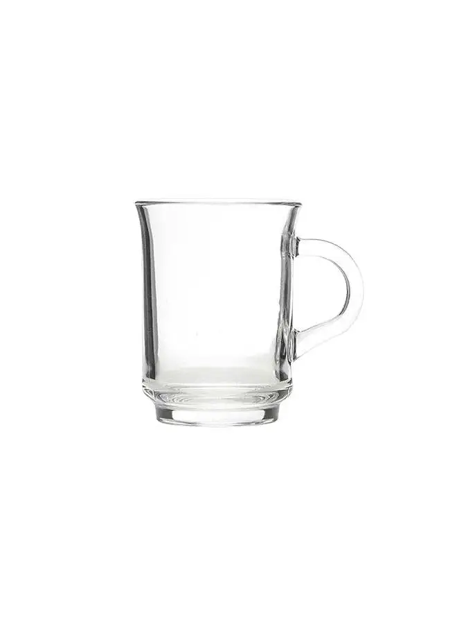 LAV 6 Piece Ada Glass Mug 250 Ml -Clear