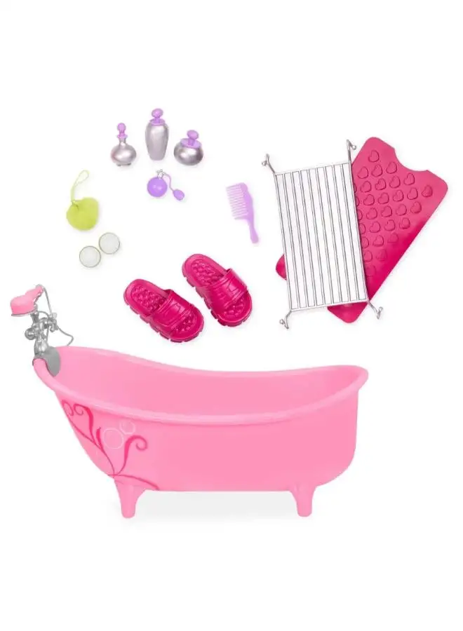 Our Generation Pink Bathtub and Accessories